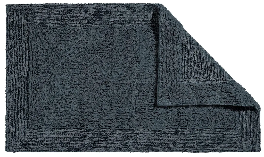 Tapis de sortie de bain anthracite Stuttgart 60x100 cm coton absorbant
