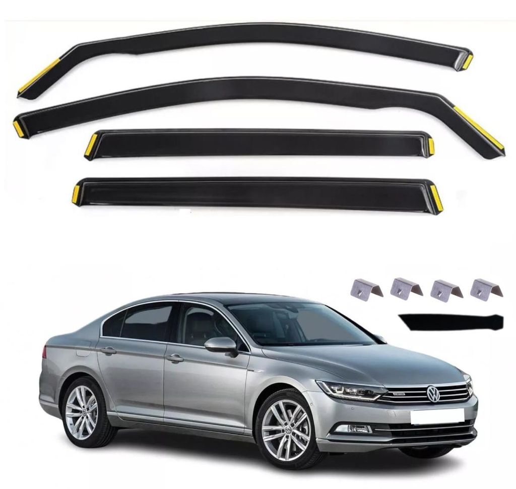 Satz mit 4 Windabweisern für PASSAT B8 4D Limousine ab 2015