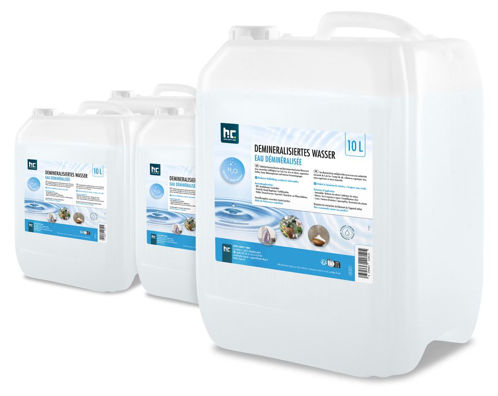 4x 10 L Demineralisiertes Wasser Produktbild 