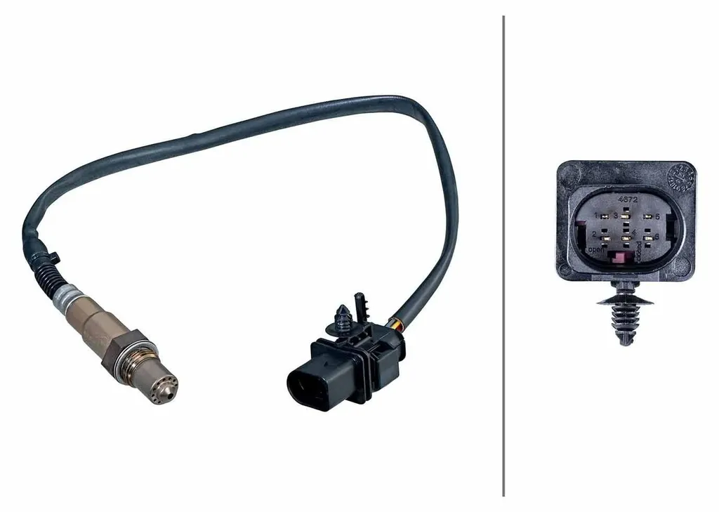 Capteur d'oxygène HELLA pour FORD Fiesta Mk6 après 2008, sonde 6 pins