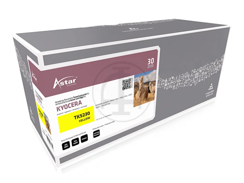 Toner As20073 Giallo Compatibile Kyocera TK-5230Y | 2.2K Pagine Testate