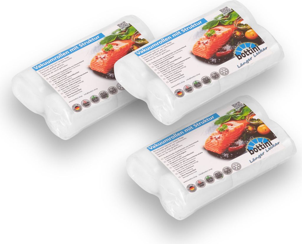 6 x Vakuumrolle 15 x 600 cm für Lebensmittel geeignet für alle Vakuumierer