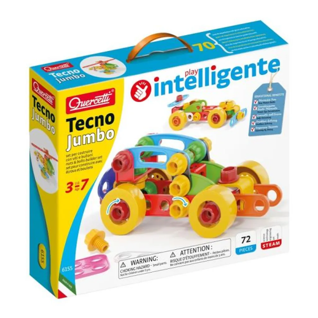 Jeu de construction Quercetti Tecno Jumbo 72 pièces - Kit d'assemblage - 8
