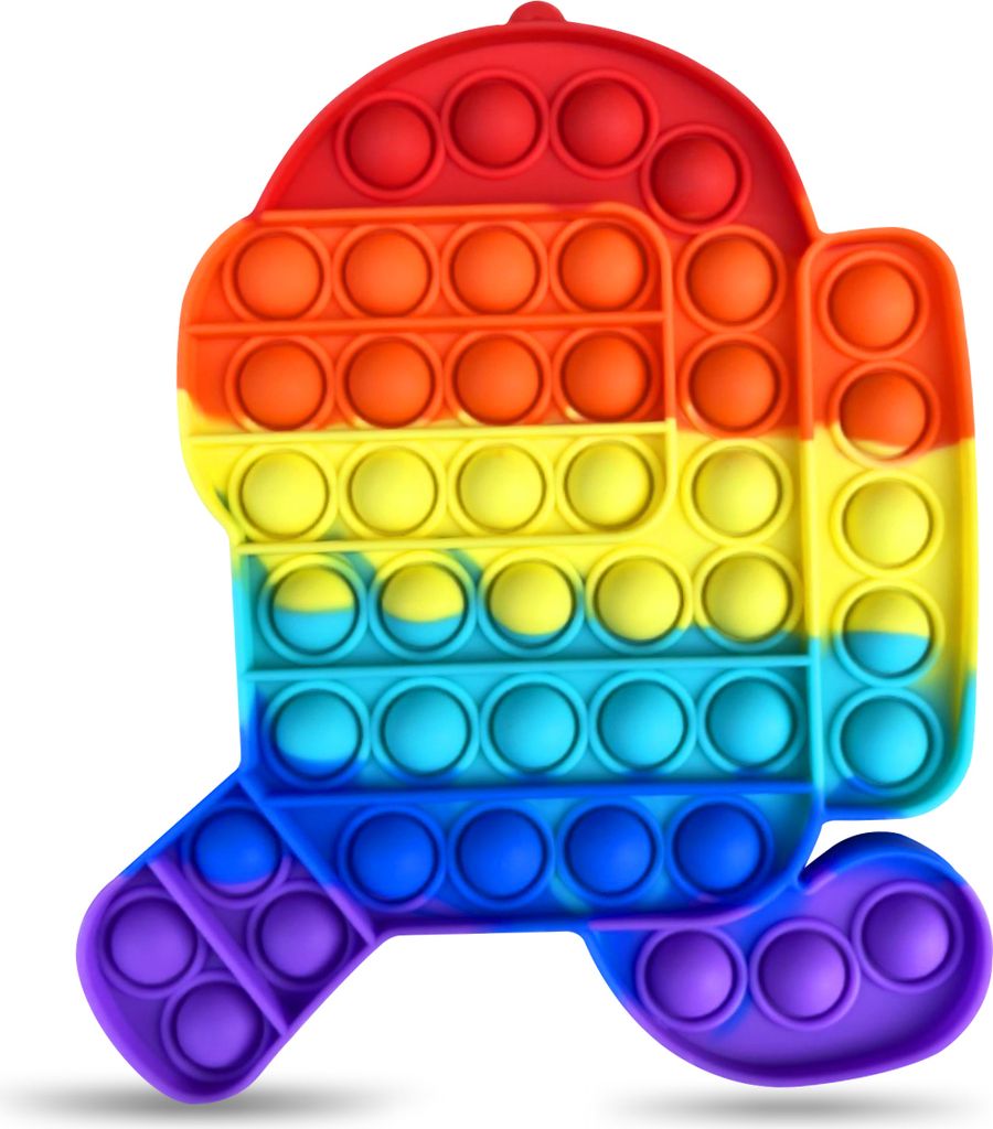 Push it Pop up Toy Bubbles Fidget Antistress Kids XXL TikTok Reise Spiel 20 30cmForm:Astronaut 20 x 15 cm