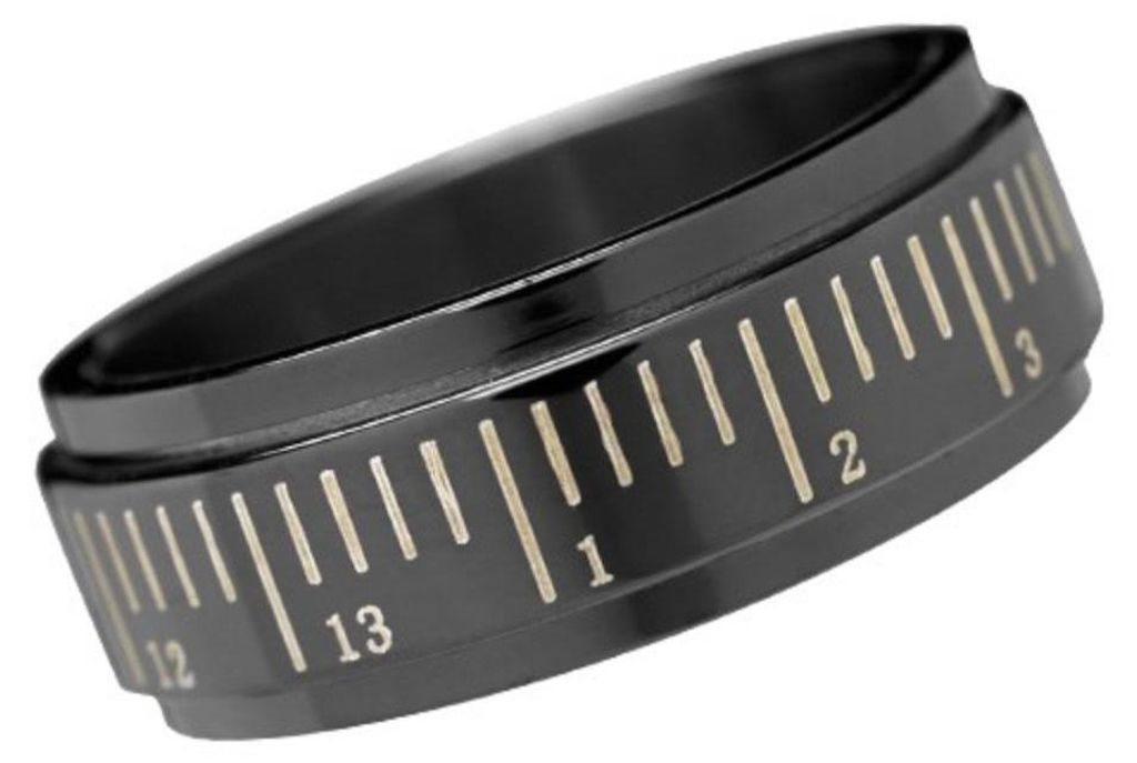 Spinning Ring: Edelstahl Ring schwarz mit Zahlen 66 (21.0 Produktbild 