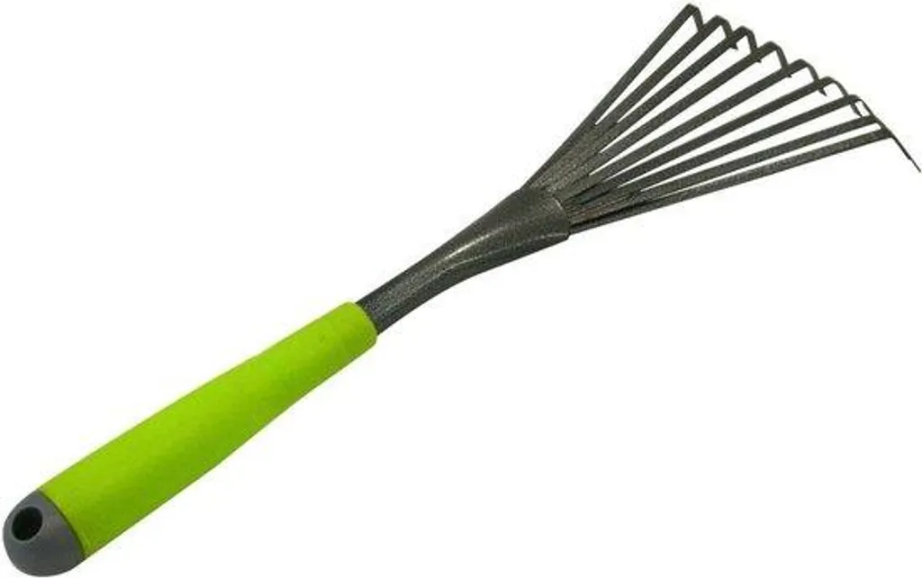 Balai à feuilles en acier 9 dents plates pour l'entretien du jardin