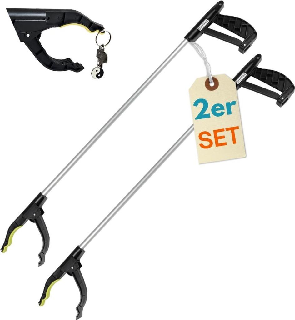 2er Set Greifzange Müllzange Müllgreifer Greifer für Produktbild 