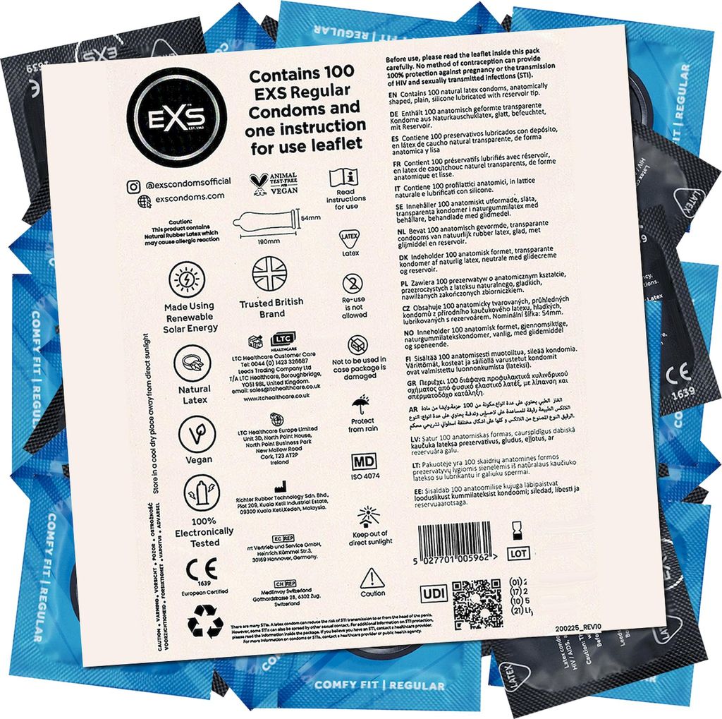 Exs Regular Kondómy - Balenie 100 Kusov Obrázok produktu 