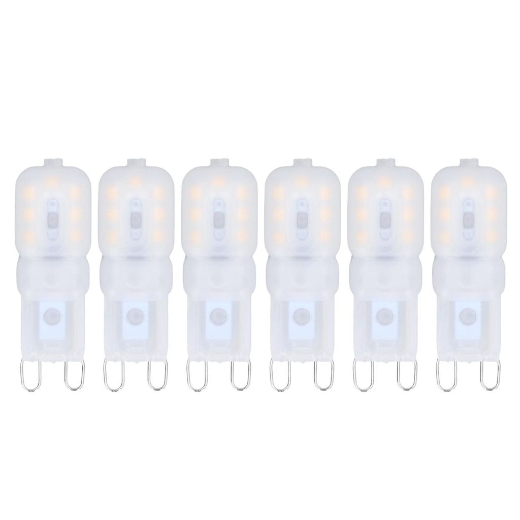 Lot de 6 ampoules LED G9 – 3 W, intensité variable, Image du produit 