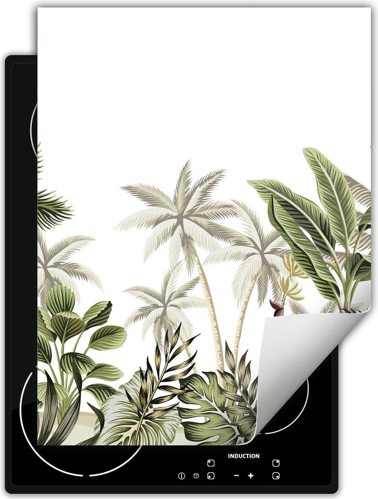 DarHaus Herdabdeckplatte Einteilig Küche Abdeckplatte für Glaskeramikkochfeld Abdeckung Induktionskochfeld Aufrollbare Matte 40x52 cm, grüner - ...