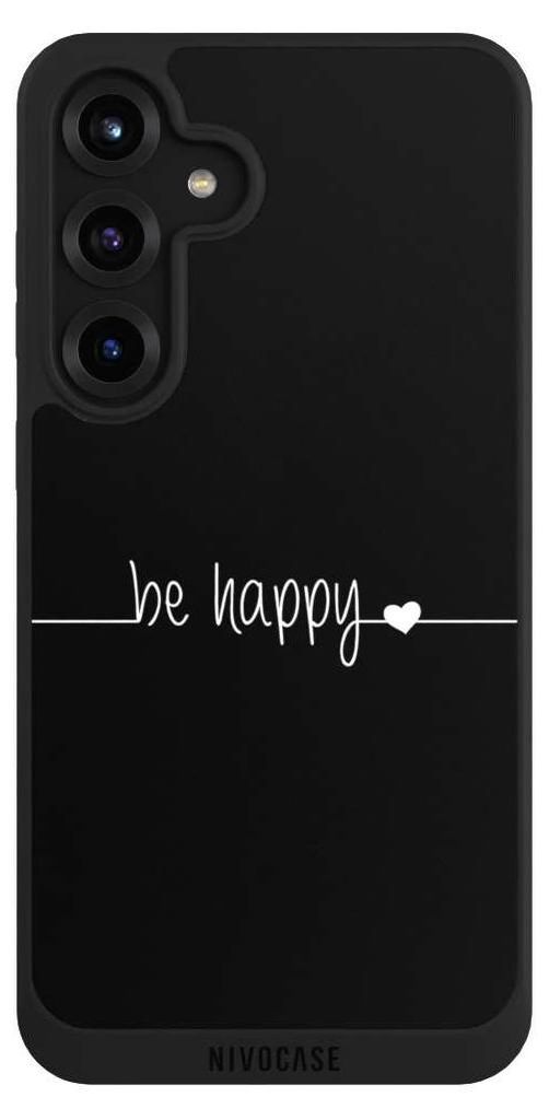 NIVOCASE Handyhülle für Samsung Galaxy S25+ Hülle NIVOpure Case Schwarz Glück Sprüche Statement