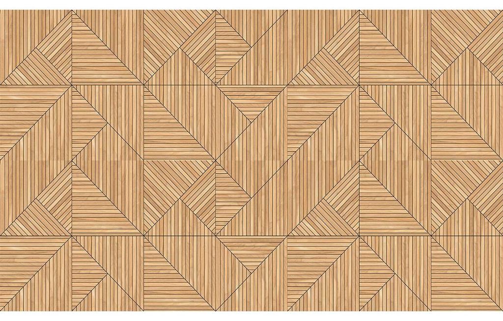 Vinyl-Klebetapete als Meterware – Kopfteil-Wandaufkleber – Art-déco-Holz – 120 x 200 cm