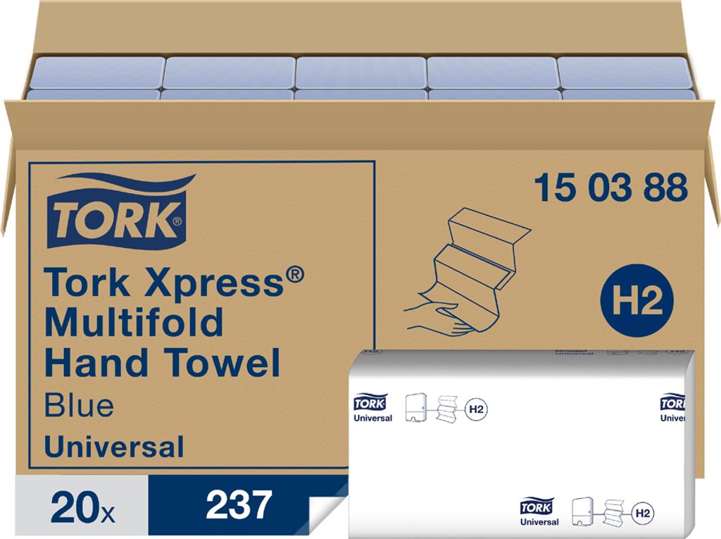 TORK Xpress Multifold Handtuchpapier 213 x 234 mm Z-Falz 20 x 237 Blatt