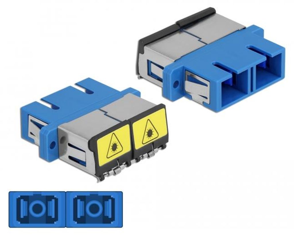 Delock LWL Kupplung SC Duplex Buchse zu SC Duplex Buchse Singlemode blau