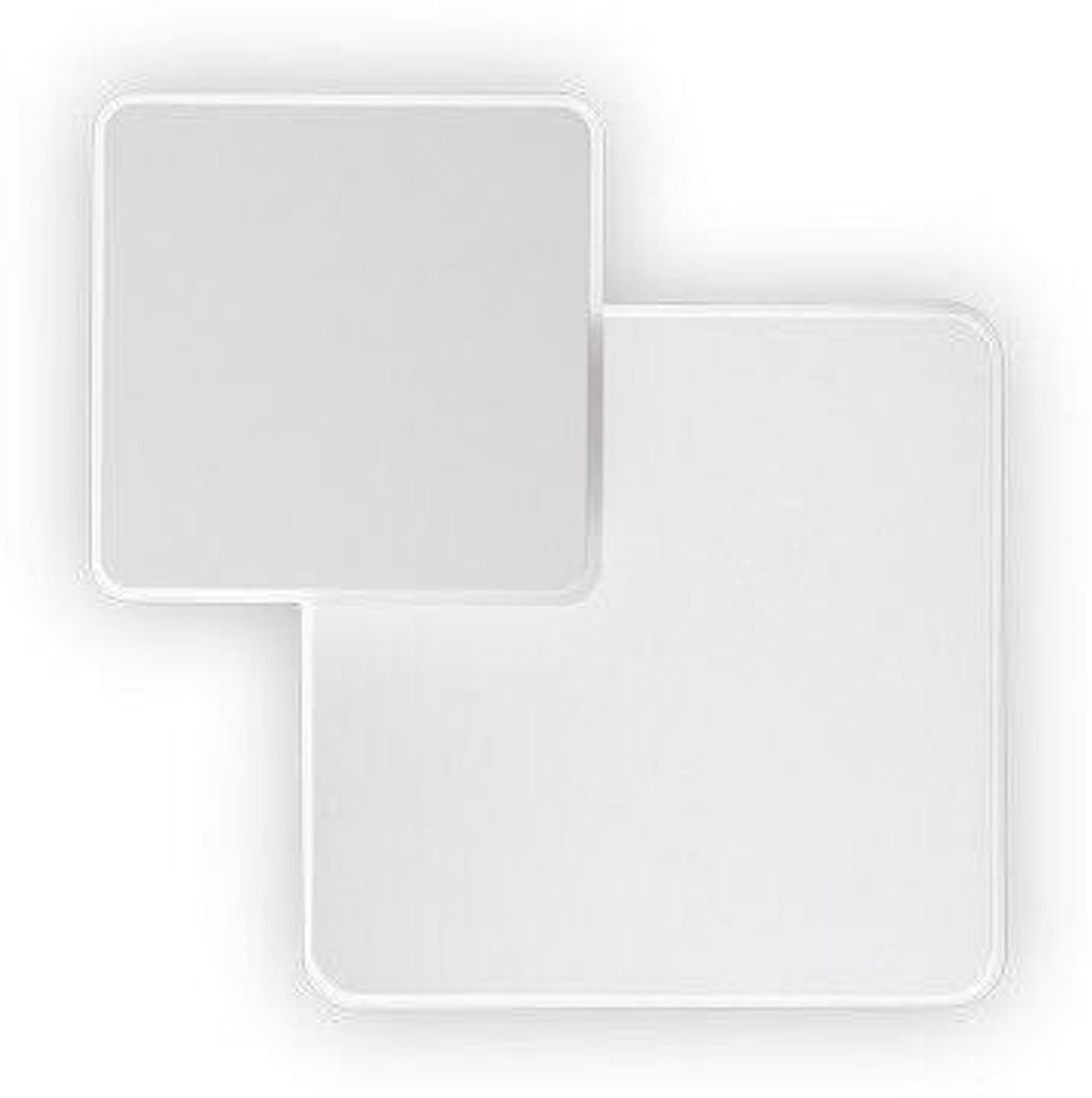Moderne Wandleuchte Quadratische Pouche Metall Weiß Led 14W 3000K Warmes Licht