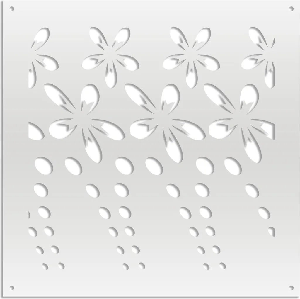 SPRING - Pannello in PVC traforato - Parasole 73x73 cm bianco