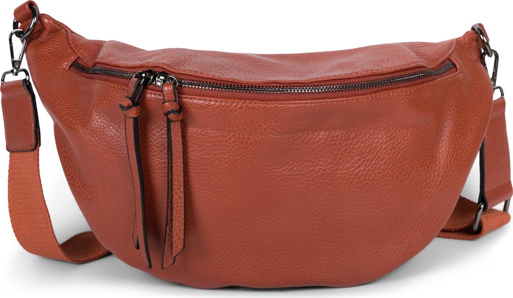 styleBREAKER Damen Halbmond Schultertasche groß | Crossbody Umhängetasche Handtasche mit 2 Wege Reißverschluss & verstellbarem Schultergurt 37 x...