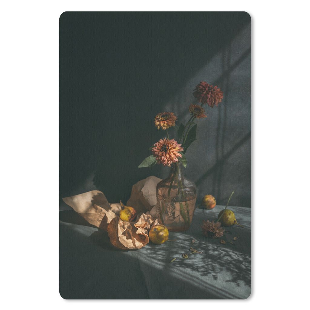 MuchoWow Mauspad Mousepad Obst - Blumen - Stilleben 18x27 cm - Mousepads - Maus Mat - Pad - Mausunterlage