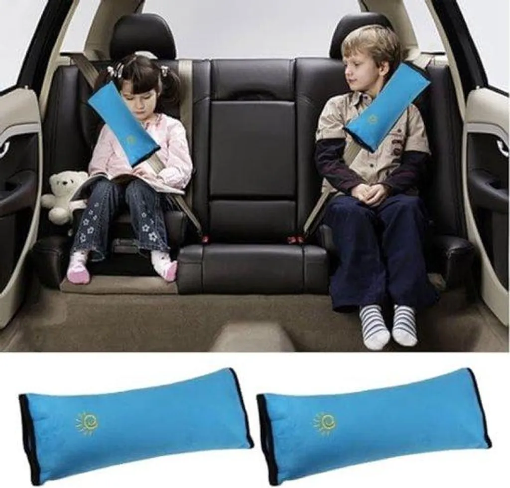 Coussin ceinture de sécurité bleu lot de 2 anti-frottement confort voiture