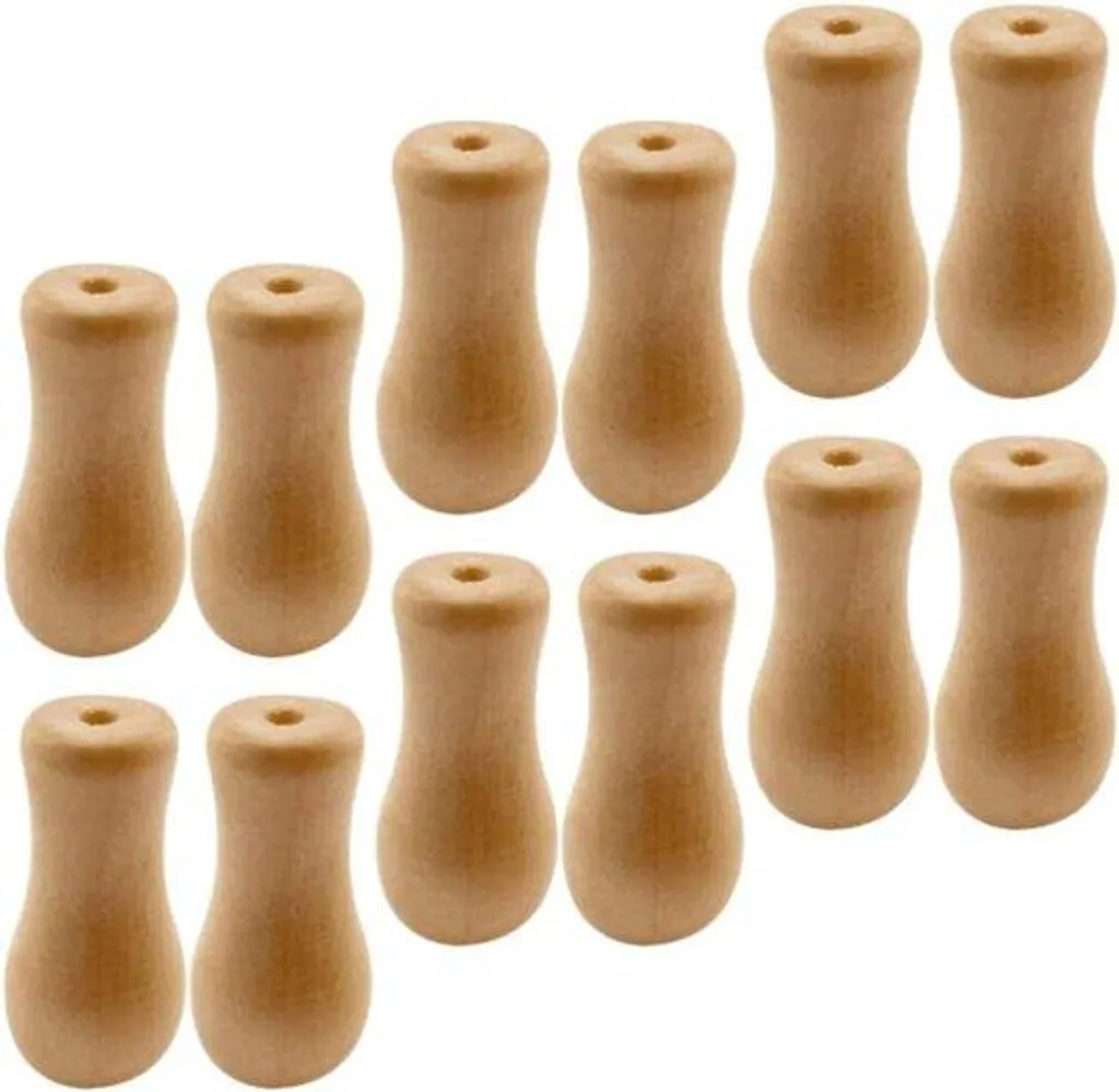 Accessoires de décoration pour stores Allecto Plus en bois et tissu 12 pcs