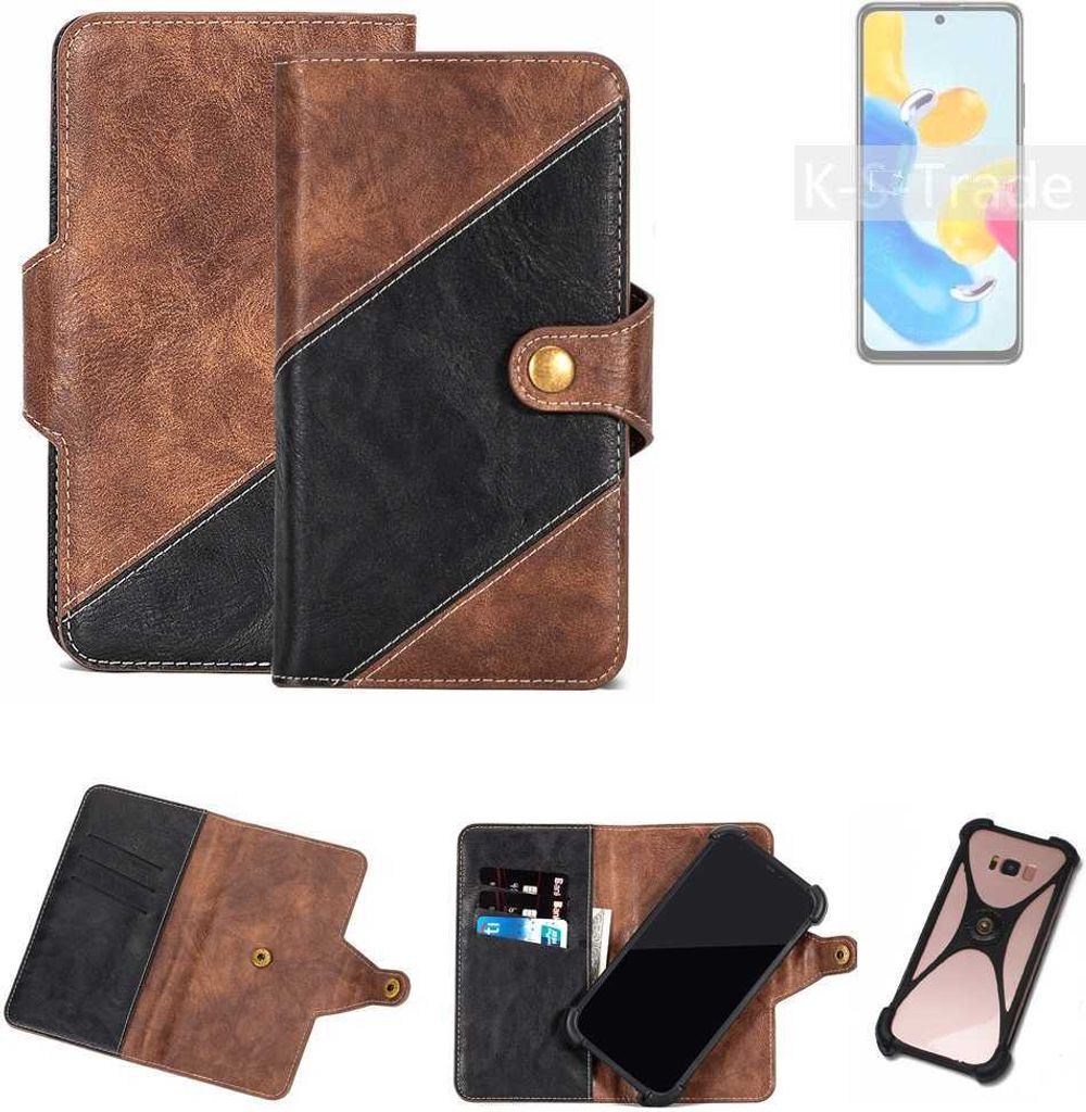 K-S-Trade Handyhülle Schutzhülle Bookstyle Case kompatibel mit Xiaomi Redmi Note 11S 5G Klapphülle Cover Hülle Schutztasche 1x
