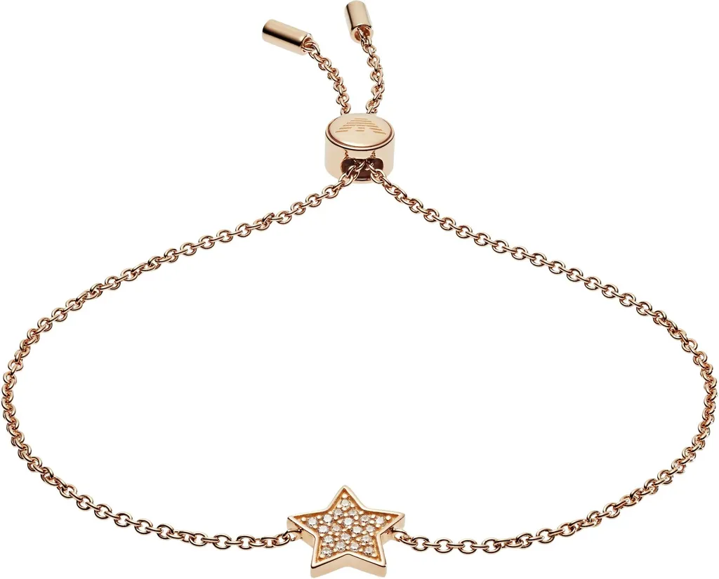 Bracelet Femme Armani pour Soirée avec Étoile Rose et Blanche Élégante