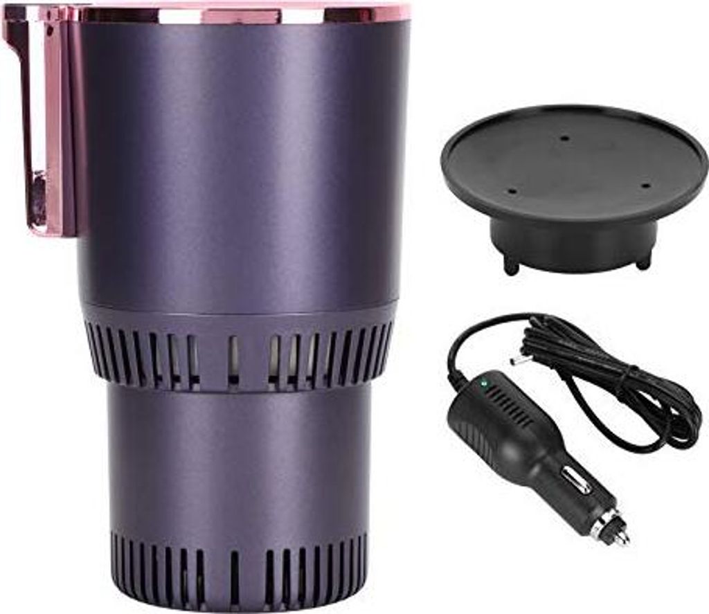 Smart Car Cup Cooler Wärmer, 2-in-1-Kühlbecher, Fahrt-Heizungssteuerung, Digital Display (Roségold)