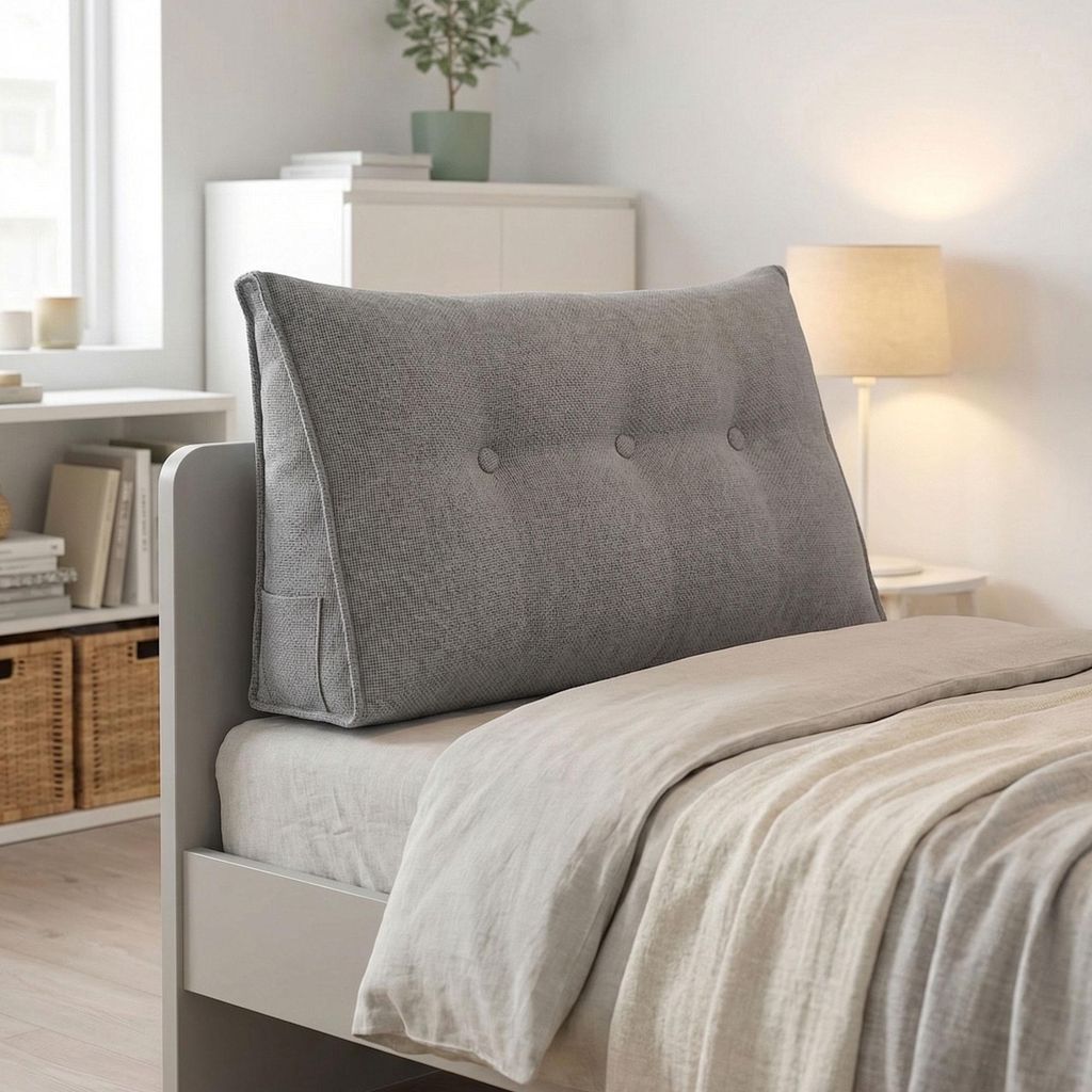 Kissen Bett Rückenkissen Lesekissen für Bett Und Sofa Rückenlehne Kissen Keilkissen Rückenlehne Rückenpolster 100 x 19 x 50cm