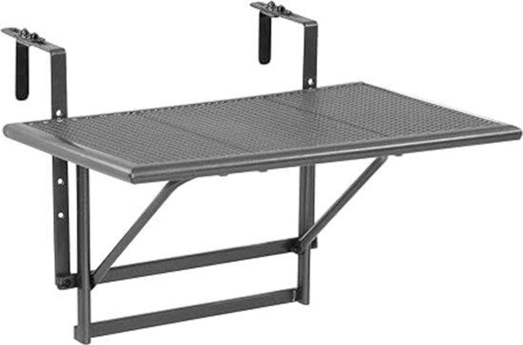 Balkontafel - Wetterbeständiges Design - Klappbar - Maß 60 x 40 cm
