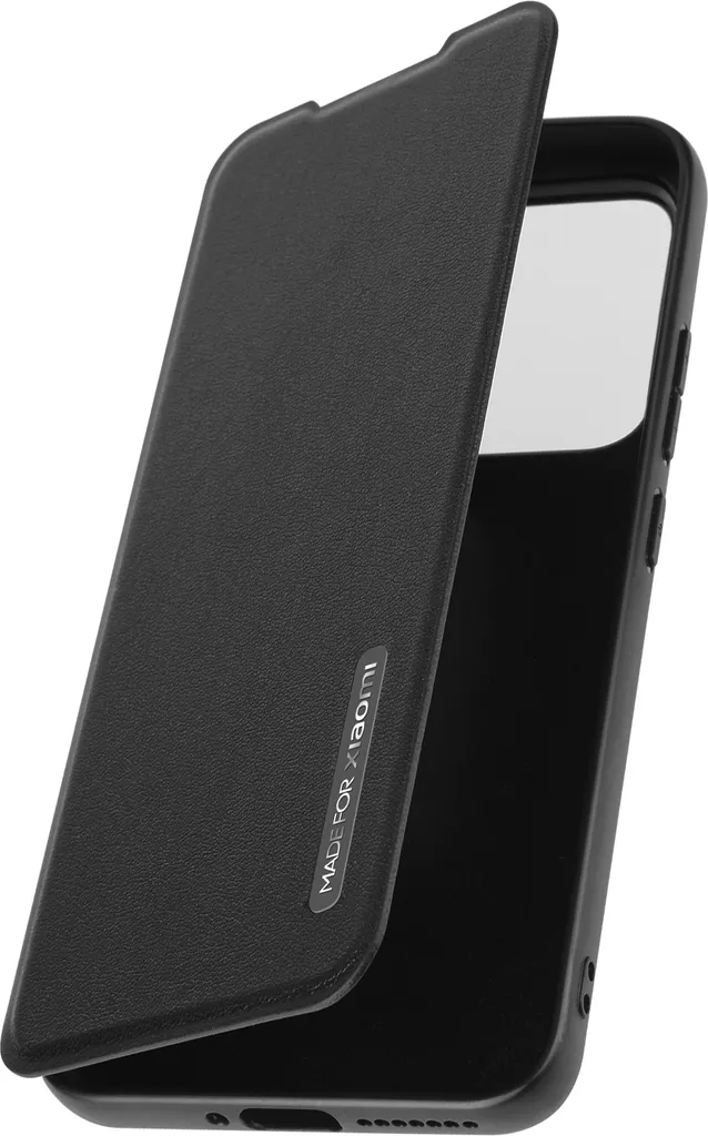 Housse Portefeuille pour Xiaomi 14 avec dragonne et fentes cartes Noir