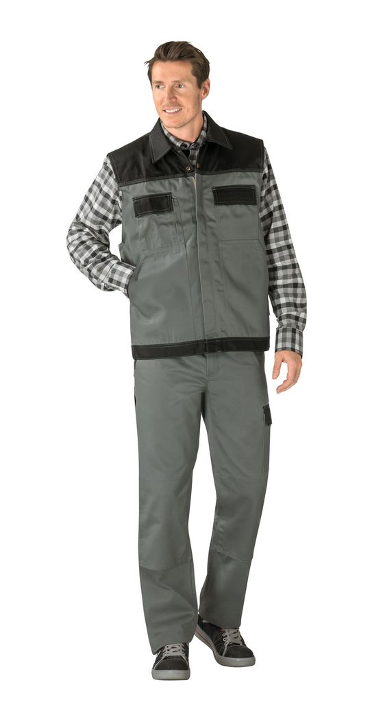 Planam Tristep Weste grau/schwarz Gr. XXXL, 1254064