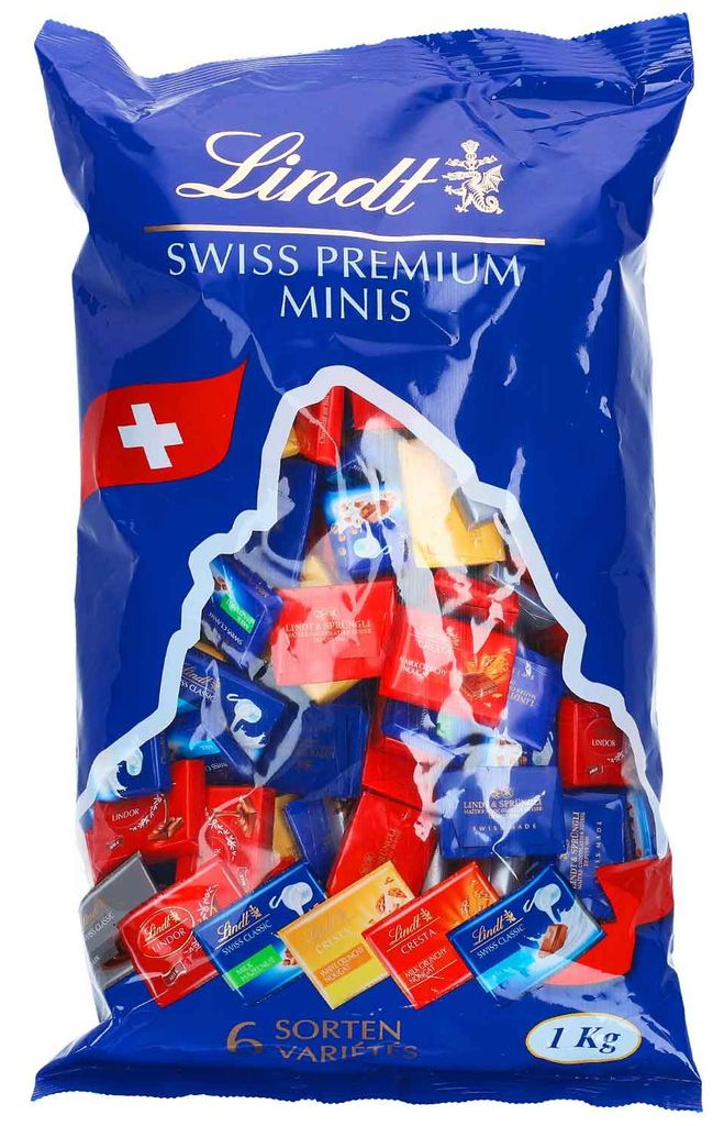 Lindt Napolitains, 1 kg, Sortiert, 566 kcal, 2361 kJ, 350 Produktbild 