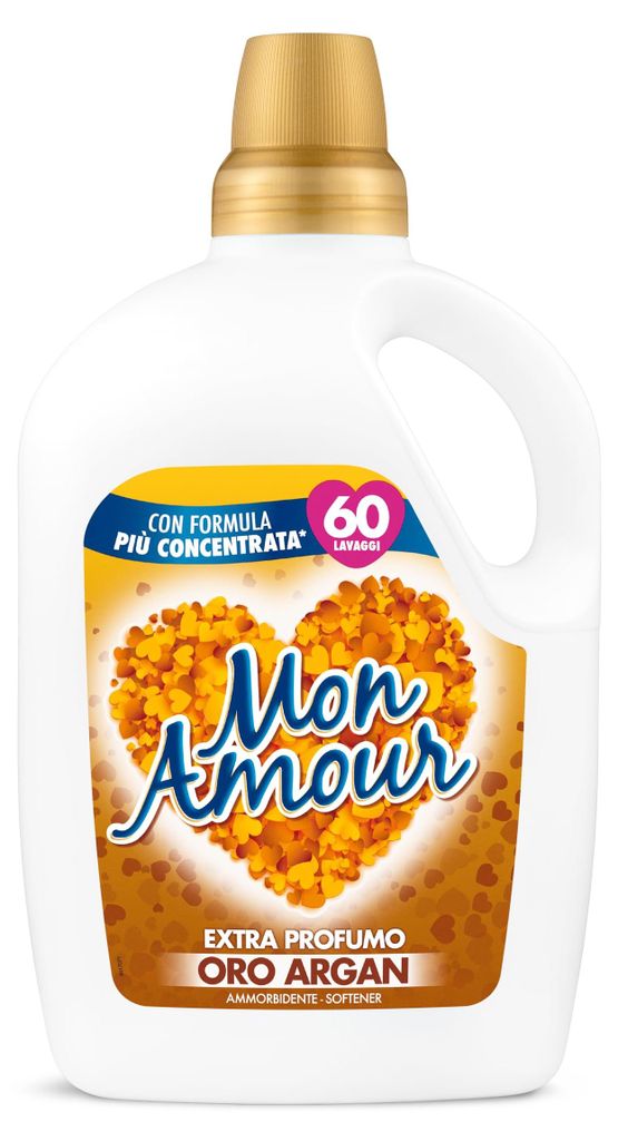 Felce Azzurra Mon Amour Weichspüler Gold Argan, 60 Waschgänge, 3000 ml