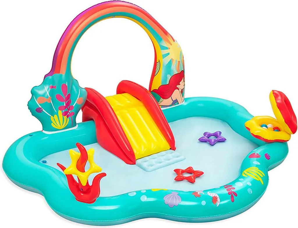 Piscine Gonflable Enfant Jardin Disney La Petite Sirène 221x193x117cm