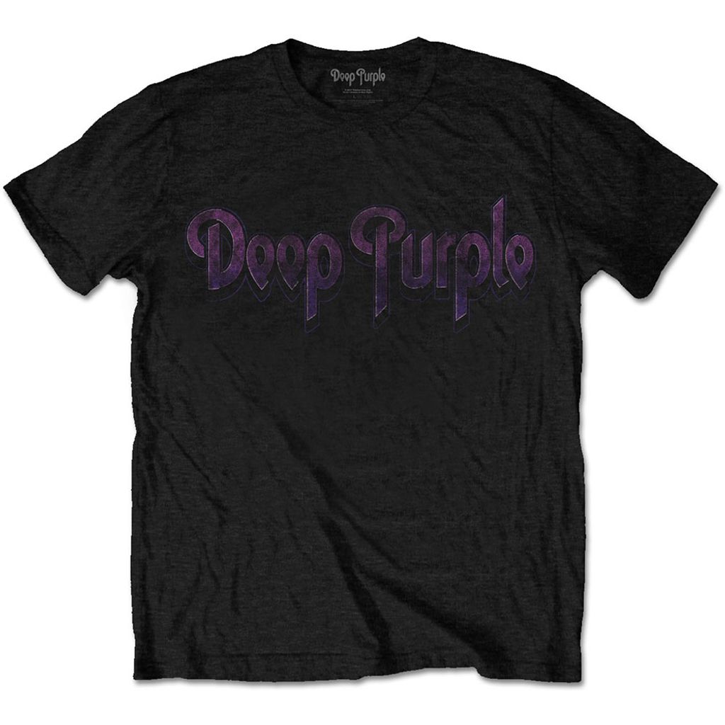 Deep Purple Vintage Logo Black XL T-Shirt Produktbild 