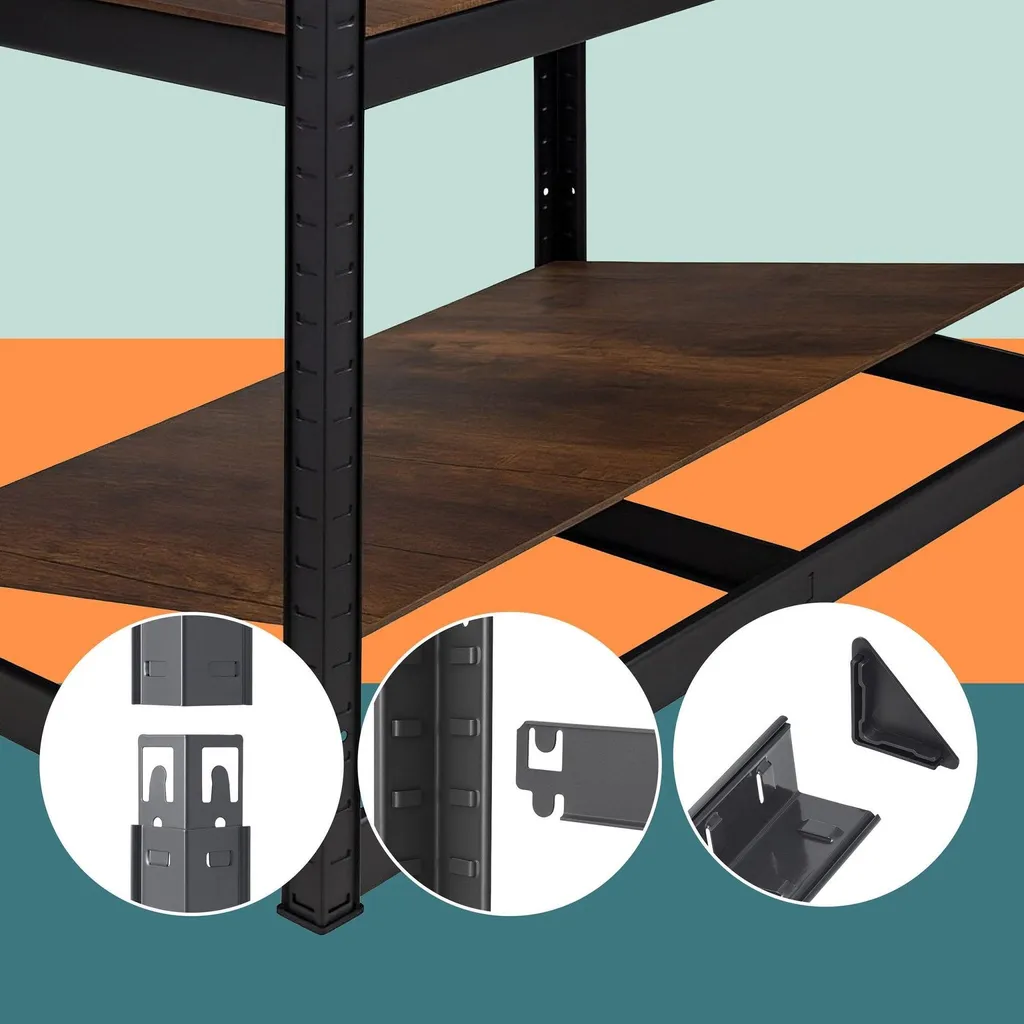 Étagère modulable et réglable en acier avec tablettes haute densité - 6
