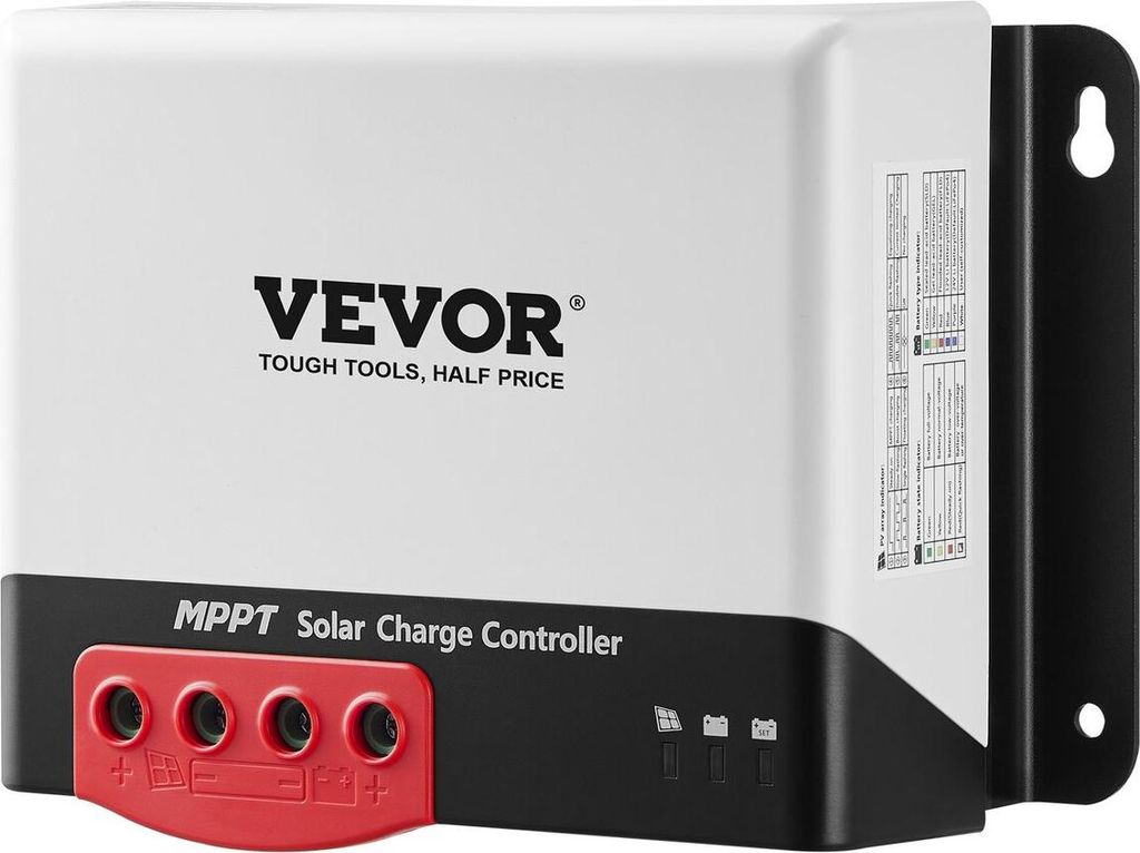 50A MPPT-Solarladeregler, 12V/24V Auto-Gleichstromeingang, Solarpanel-Regler-Ladegerät mit Bluetooth-Modul, 98 % Ladeeffizienz für versiegelte (A...