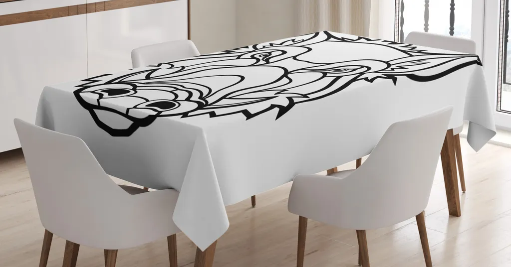 Tovaglia Design Minimal Finnwal 140x200 - Antracite ABAKUHAUS