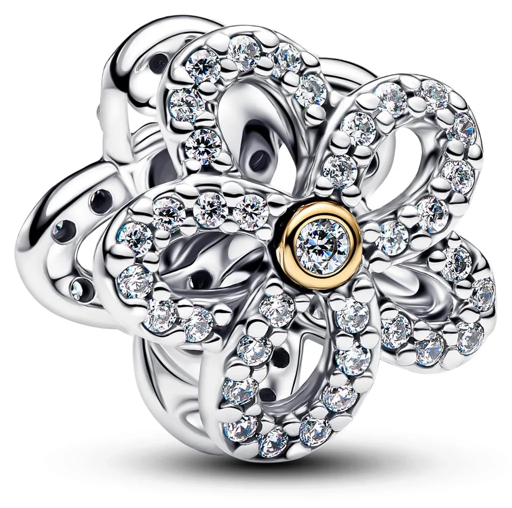 Idée Cadeau : Charm Fleur Argenté Pandora Moments pour Personnaliser