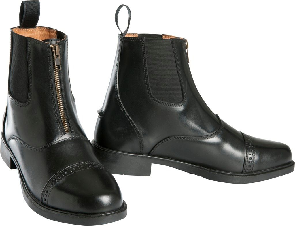 EQUITHÈME Zip Stiefeletten Reitstiefeletten, Farbe:Schwarz, Größe:Kindergröße 33