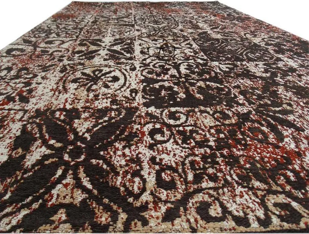 Tapis géométrique LINIT en laine véritable tissé main haute qualité - 4