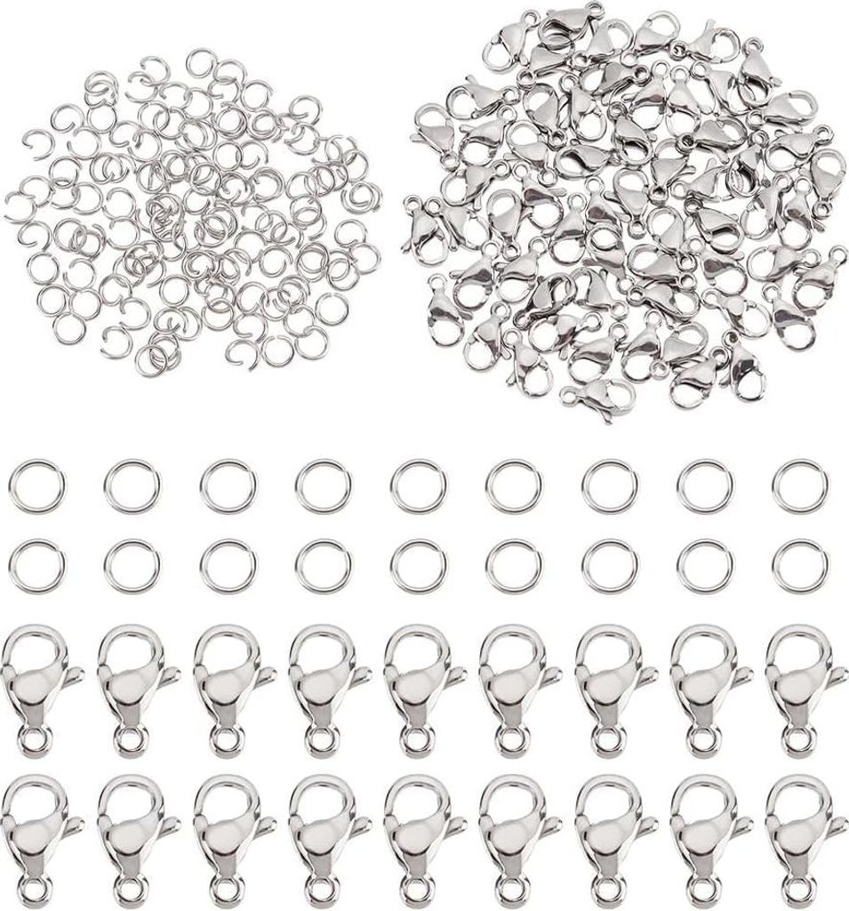 Kettenverschluss, 50 Stück Armband Verschluss mit 120 Produktbild 