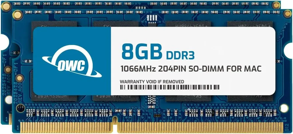 Kit OWC 16Go DDR3 1066MHz PC8500 Mémoire SO-DIMM Haute Stabilité