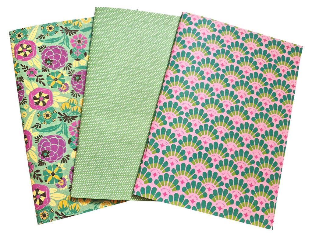 3x Hefte Schreibheft Heft Schulheft Miniblings Handarbeit Design Muster 3