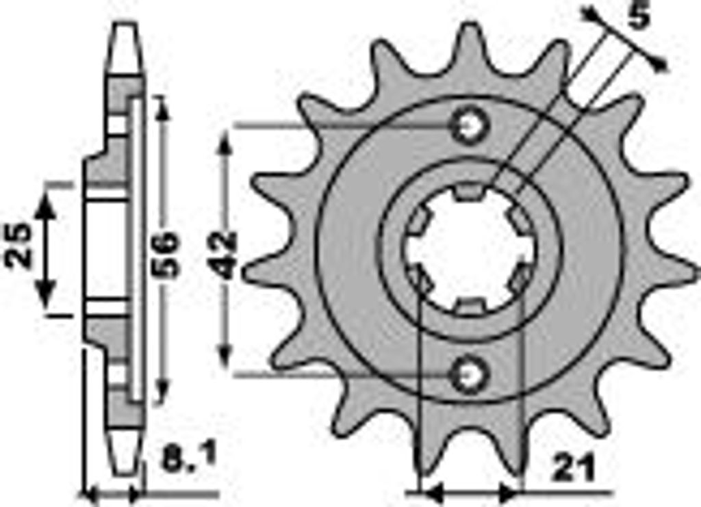 Yamaha TT 350 Zahnrad vorn 1986-99 PBR 581 14 18NC Ketto 520