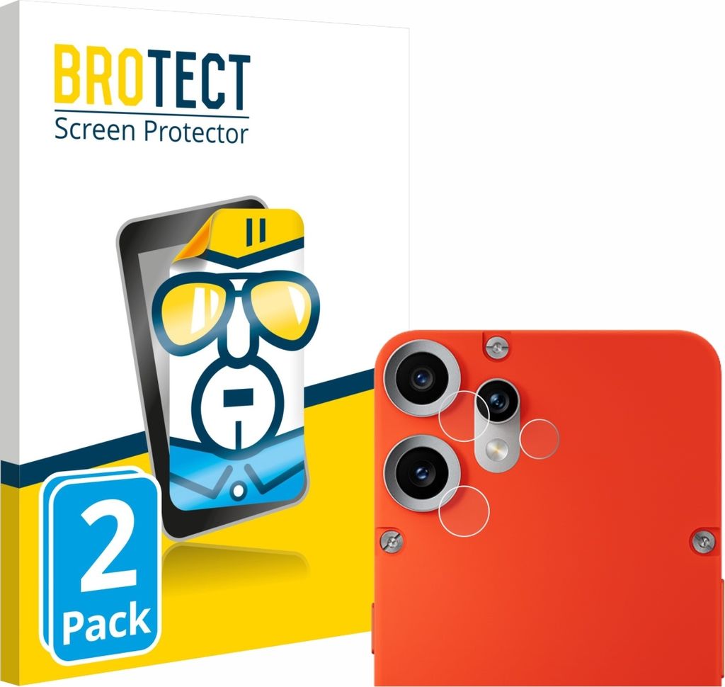 2x Für Nothing CMF Phone 2 Pro (NUR Kameraschutz) Schutzfolie BROTECT Displayschutz Display Schutz Folie Klar Transparent