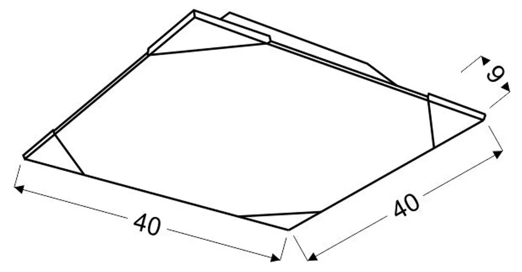 Plafonnier Argenté Métal CEDRA 10-05489 - Éclairage de Plafond Robuste - 2