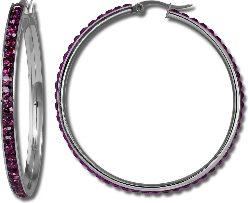 Ayoiow Orecchini a cerchio da donna, in acciaio inox, orecchini a cerchio in argento, Acciaio inossidabile