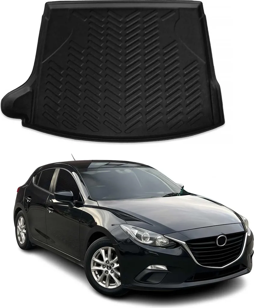 Tappetino Bagagliaio Mazda 3 Hatchback TPE | Protezione 3D Nero