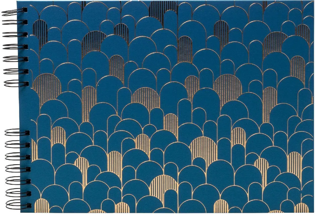 Album fotografico Exacompta Néo Déco 32x22 cm con rilegatura a spirale 50 pagine Bleu de France